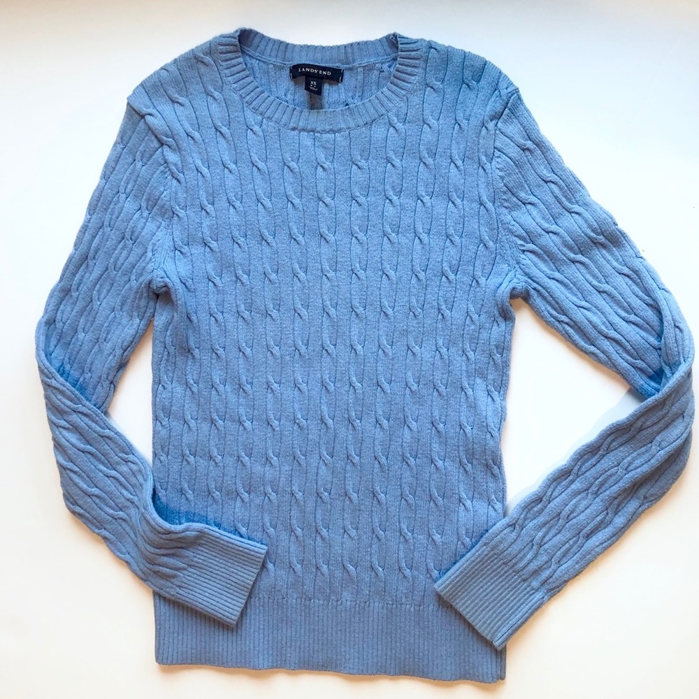 Lands End cable knit sweater - Picture 1 of 3